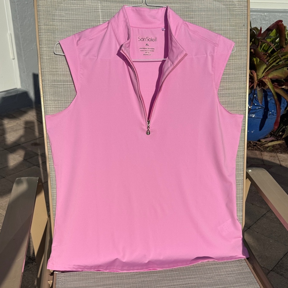 Women's Pink Sleeveless Top